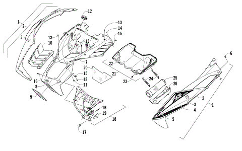 HOOD AND AIR INTAKE ASSEMBLY