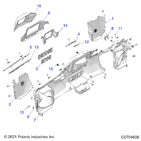 BODY, DASH LOWER - Z21RAF92AH/BH (C0704600)