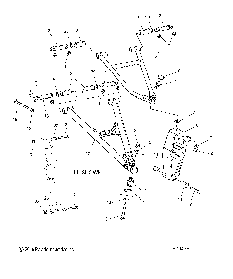 SUSPENSION, CONTROL ARMS and SPINDLE - S17DCJ8PS ALL OPTIONS (600438)