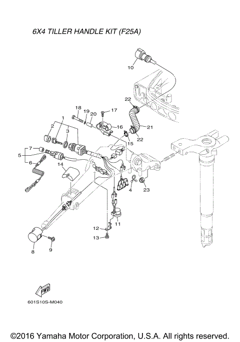 TILLER HANDLE ELECTRICAL F25