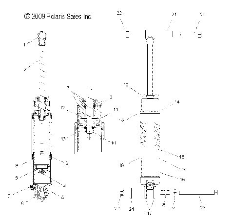 SUSPENSION, SHOCK, REAR TRACK (7043177) - S15CP8 ALL OPTIONS (49SNOWSHOCKREAR7043177LX)