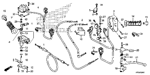 HANDLE LEVER@SWITCH@CABLE