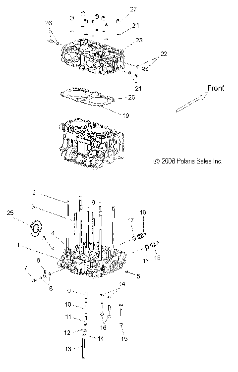 ENGINE, CYLINDER and CRANKCASE - S12PP7FSL (49SNOWCYLINDER09TRBODRGN)