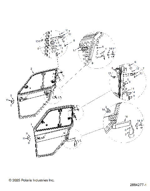 BODY, DOOR, CLEAR POLY FRONT MOUNTING - (2884277-1)