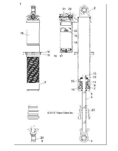 SUSPENSION, REAR SHOCK - Z14XE7EAL/X (49RGRSHOCKRR7043927)