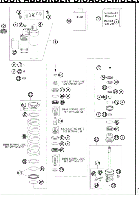 SHOCK ABSORBER DISASSEMBLED 