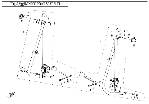 THREE POINT SEAT BELT