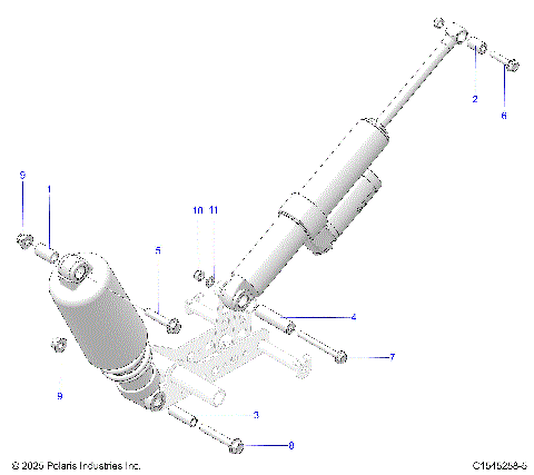 SUSPENSION, SHOCK MOUNTING, REAR SUSP. - S26TDV8MS (C1545258-5)