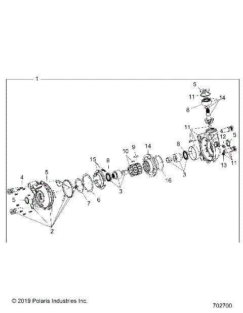 DRIVE TRAIN, FRONT GEARCASE - Z21R4D92AM/BM/AC/BC (702700)
