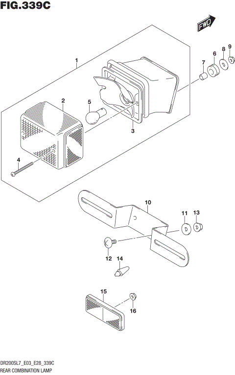 REAR COMBINATION LAMP (DR200SL7 E33)