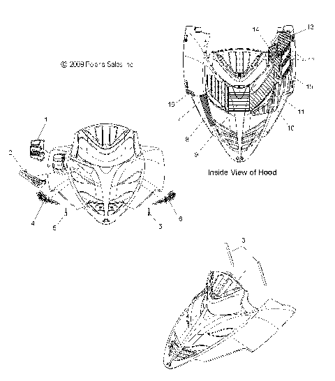 BODY, HOOD, FOAM, FOIL and SCREENS - S12PU7ESL/EEL (49SNOWHOODSCFL10WIDE)