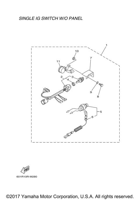 SWITCH SINGLE (W/O PANEL)