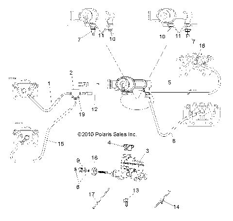 BRAKES, LINES and MASTER CYLINDER - R11RH45AG/AH/AR (49RGRBRAKELINES11400)