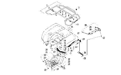 REAR RACK, BODY PANEL, AND FOOTWELL ASSEMBLIES [96150]