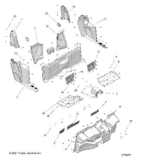 BODY, FLOOR and ROCKERS - R25MAE57D5 (C733291)