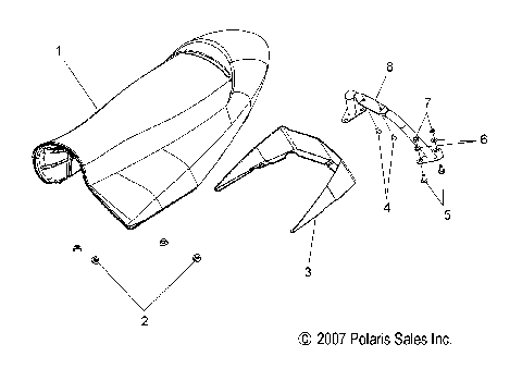 BODY, SEAT ASM. (IQ)(IQ DRAGON) - S08PB6/PB7/PP6/PP7 ALL OPTIONS (49SNOWSEAT086008BALL)