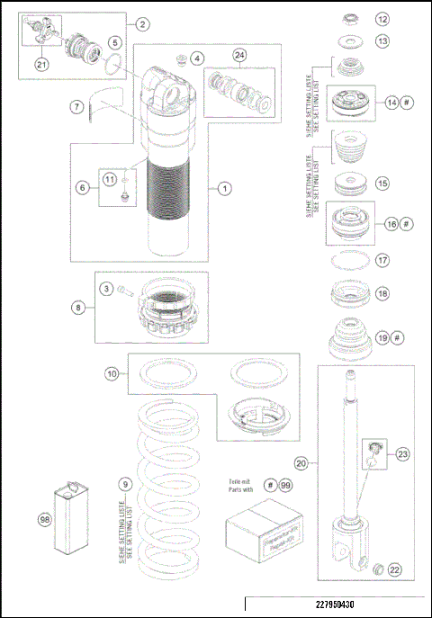 SHOCK ABSORBER DISASSEMBLED