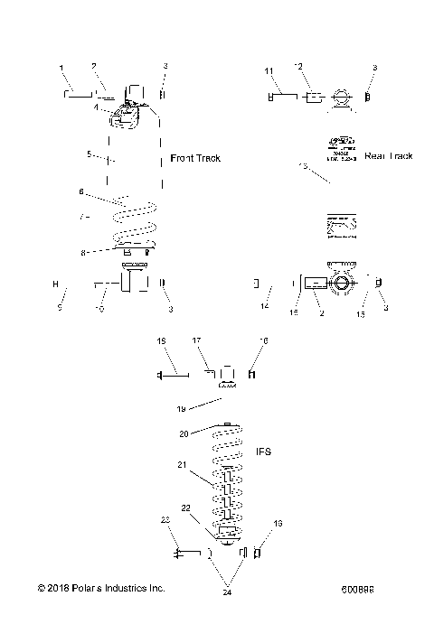 SUSPENSION, SHOCKS - S21CBU5BSL (49SNOWSHOCKFRONT13600LE)