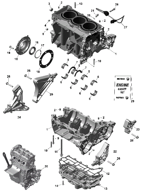 01- ROTAX - Crankcase
