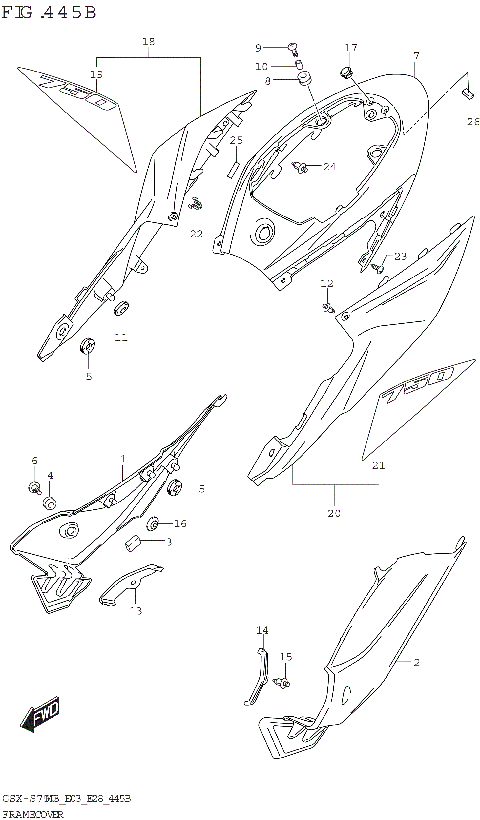 FRAME COVER (GSX-S750Z,GSX-S750ZA)