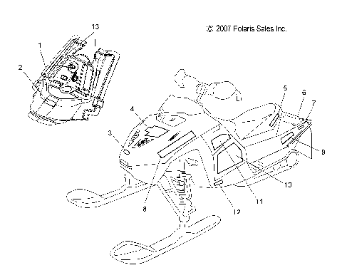BODY, DECALS - S09MX6FE (49SNOWDECAL08600RR)