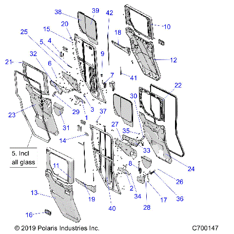 BODY, DOOR, REAR, CRANK - R21RSV99AC/BC (C700147)