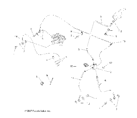 BRAKES, LINES and ASSEMBLY - A08CA32AA (49ATVBRAKELINE08BOSS)