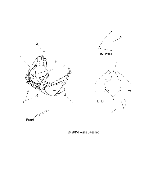 BODY, NOSEPAN ASM. - S16CB6/CP6 ALL OPTIONS (49SNOWNOSEPAN16INDY)