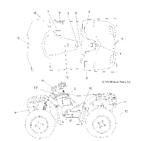 BODY, DECALS - A13ZN85AA/AQ/AZ (49ATVDECAL13SP850XP)