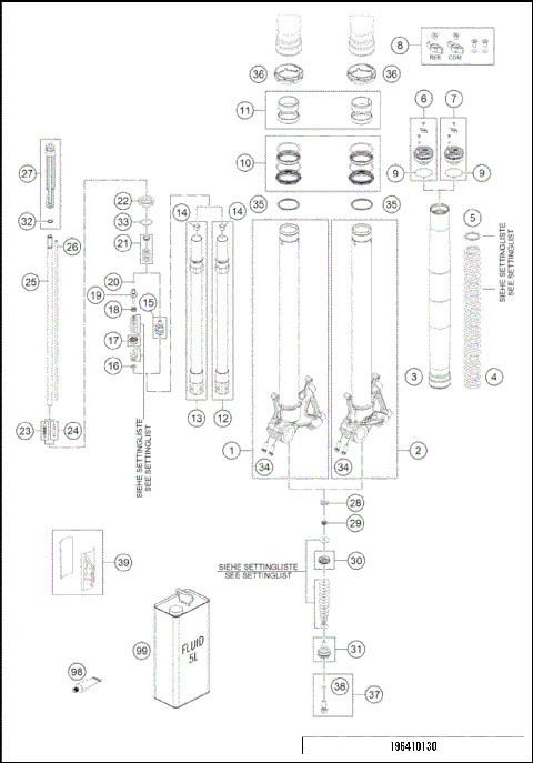 FRONT FORK DISASSEMBLED