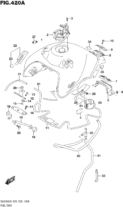 FUEL TANK (DL650A:E33)