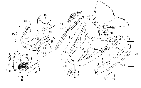 HOOD, WINDSHIELD, AND FRONT BUMBER ASSEMBLY [91335]