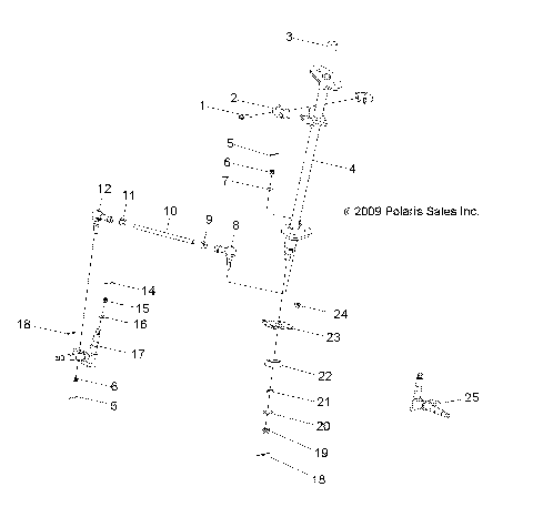 STEERING, STEERING POST and TIE ROD ASM. - A12KA09AD/AF (49ATVSTEERING10OTLW90)