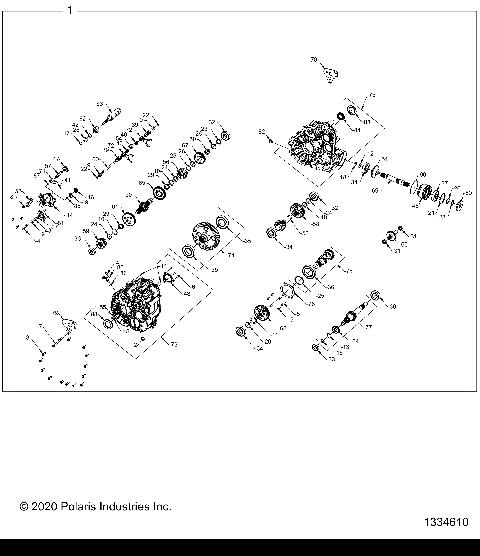 DRIVE TRAIN, MAIN GEARCASE INTERNALS - Z21R4D92AM/BM/AC/BC (1334610)
