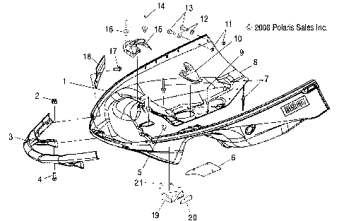 BODY, NOSEPAN and FRONT BUMPER - S10NJ5BSA/BSL (49SNOWNOSEPAN10TRAIL)