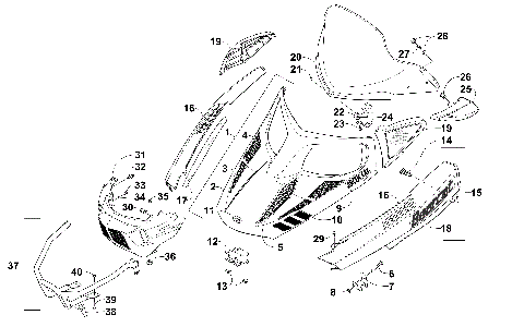 HOOD, WINDSHIELD, AND FRONT BUMPER ASSEMBLY [101639]