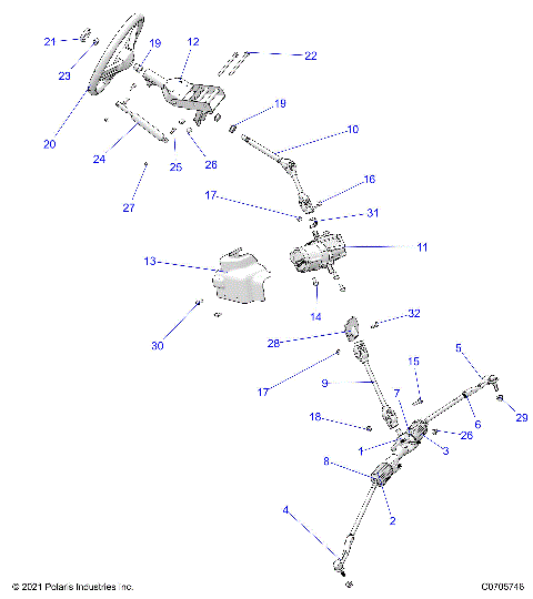 STEERING, STEERING ASM. - G23GAE99A2 (C0705746)