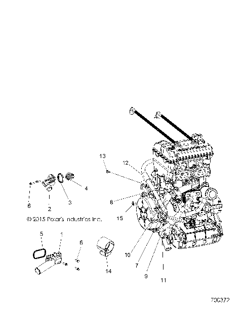 ENGINE, COOLING, THERMOSTAT and BYPASS - R16RT_87 ALL OPTIONS (700372)