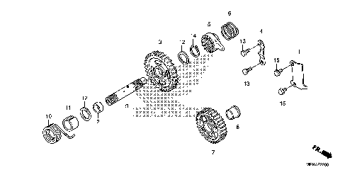 KICK STARTER SPINDLE