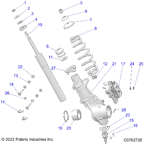 SUSPENSION, FRONT STRUT - R22MAAE4F4/F9 (C0702725)