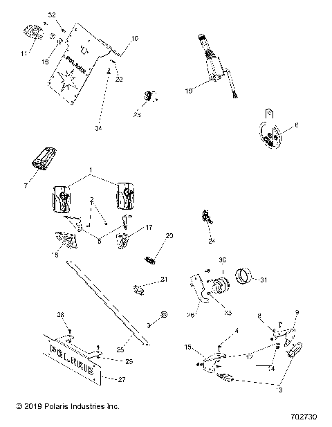 ELECTRICAL COMPONENTS, LICENSE PLATE AND MIRRORS - G21GAB99CM/FM (702730)