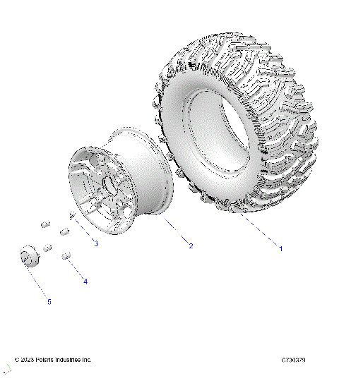WHEELS, REAR - R24E3GC4FD/SC4CD/SC4FD (C730379)