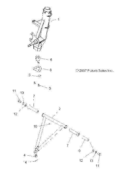 SUSPENSION, A-ARM and STRUT MOUNTING - A09BA50FA (49ATVSUSPFRT08SCRAM2X4)