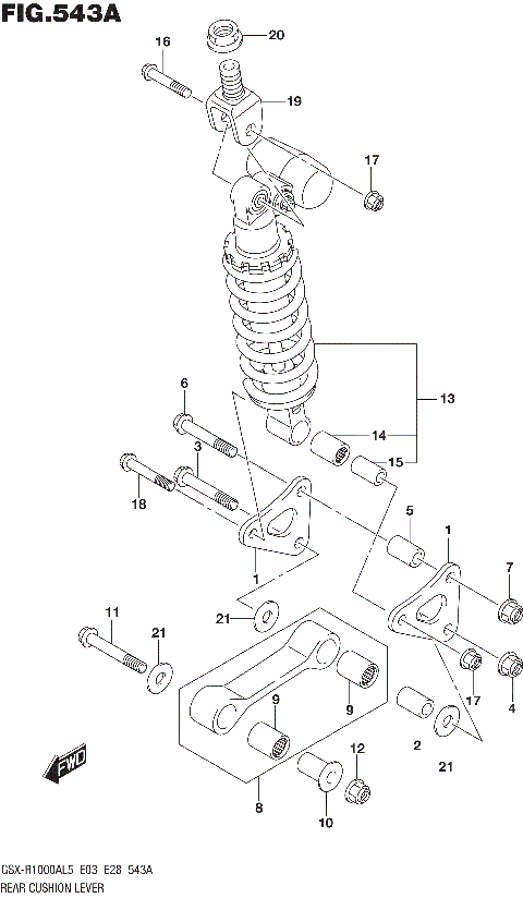 REAR CUSHION LEVER (GSX-R1000AL5 E03)