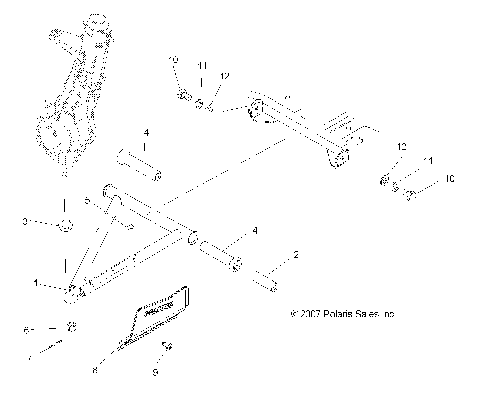 SUSPENSION, A-ARM and STRUT MOUNTING - A15S6A76FA  (49ATVAARM08SP500)