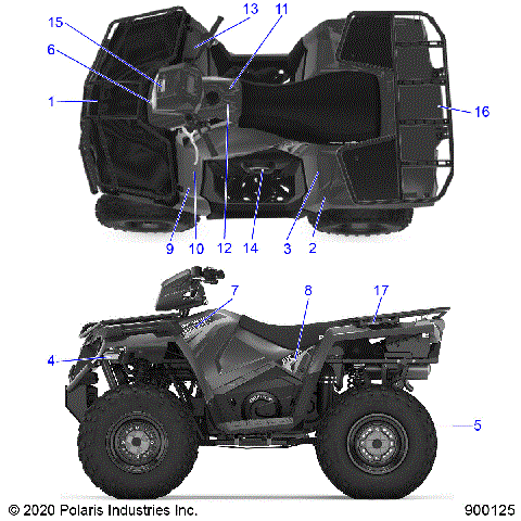 BODY, DECALS - A20SEJ57A1/A4/A7/A9/B1/B4/B7/B9 (900125-01)