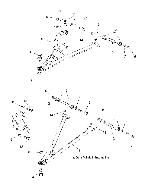 SUSPENSION, FRONT CONTROL ARMS - Z16VBE87FR/NR/JR (49RGRSUSPFRT15RZR900)