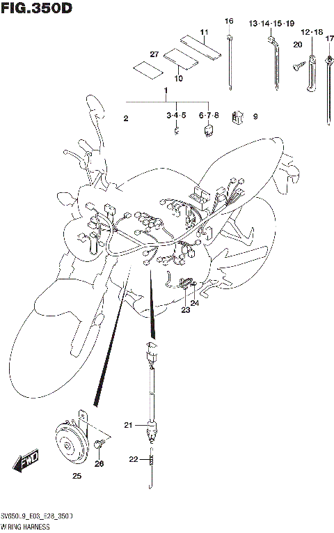 WIRING HARNESS (SV650AL9 E33)