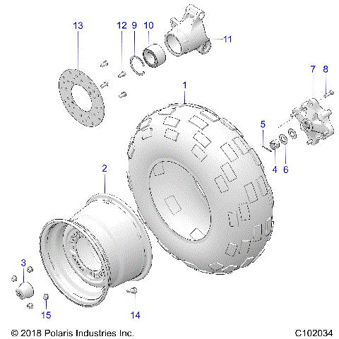 WHEELS, REAR TIRE and BRAKE DISC - A19SEA57F1/SEE57F1/SEE57F2 (C101937)