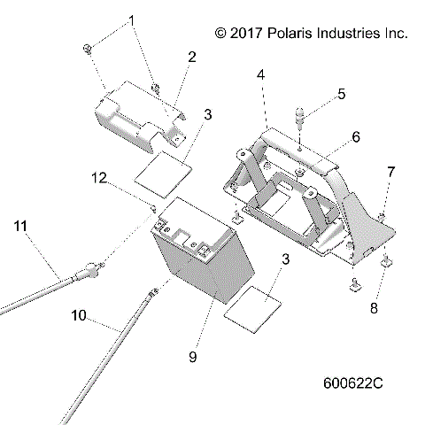 ELECTRICAL, BATTERY/BOX and CABLES - S19FJB8/FJE8/FJP8 E.S. OPTION (600622C)